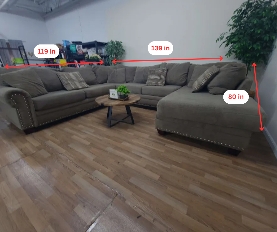Dark Gray 3 Piece Sectional