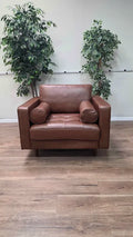 Sven 42" Tufted Leather Lounge Chair