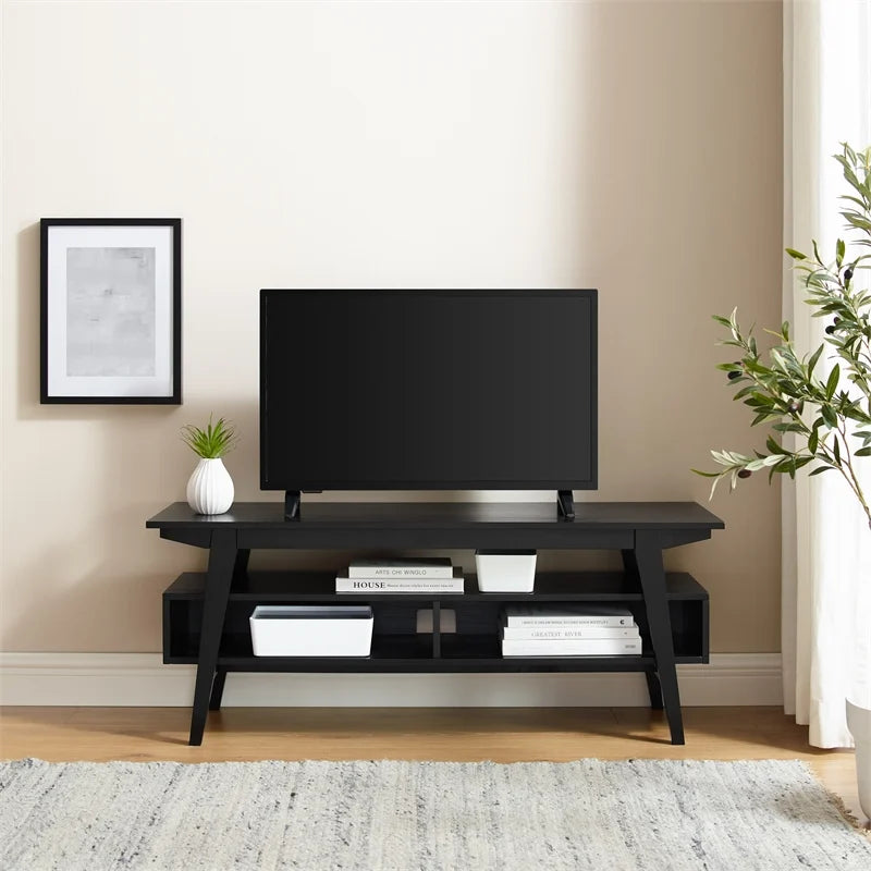 47" Japandi Solid Wood TV Stand