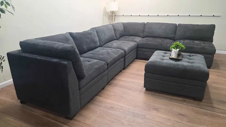 Thomasville Tisdale Modular Sectional 7-piece Dark Gray