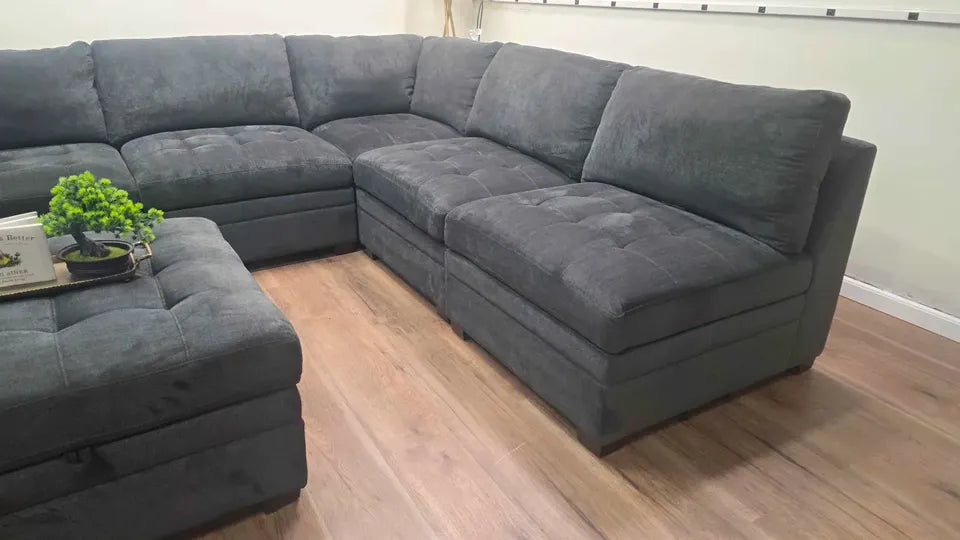 Thomasville Tisdale Modular Sectional 7-piece Dark Gray