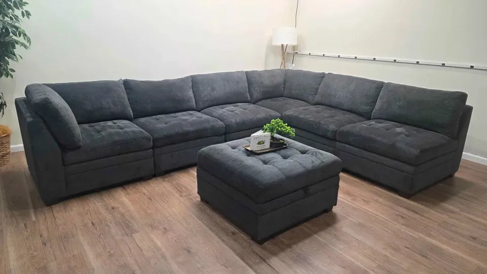 Thomasville Tisdale Modular Sectional 7-piece Dark Gray