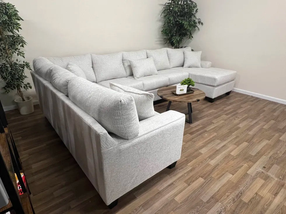 Haven White 3-Piece U-Shape Sectional Sofa