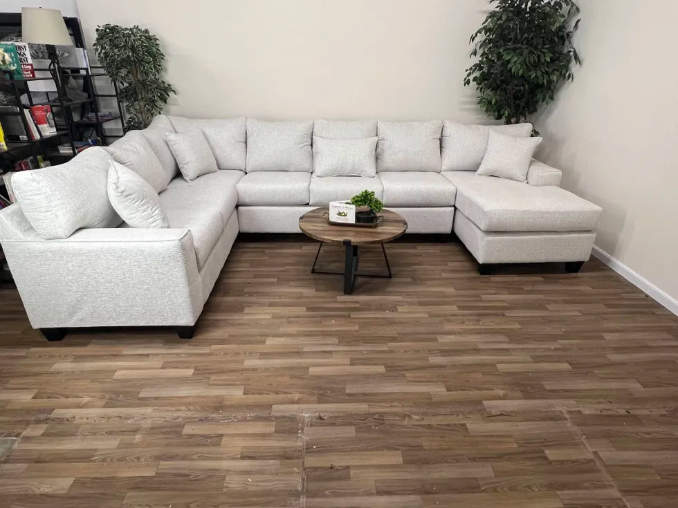 Haven White 3-Piece U-Shape Sectional Sofa