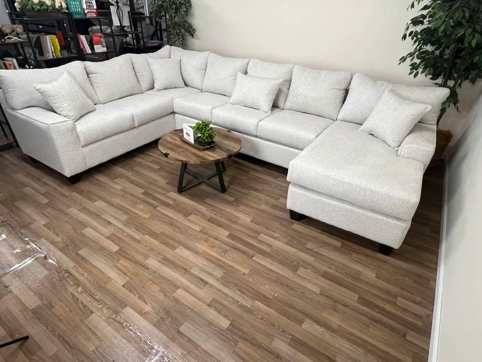 Haven White 3-Piece U-Shape Sectional Sofa