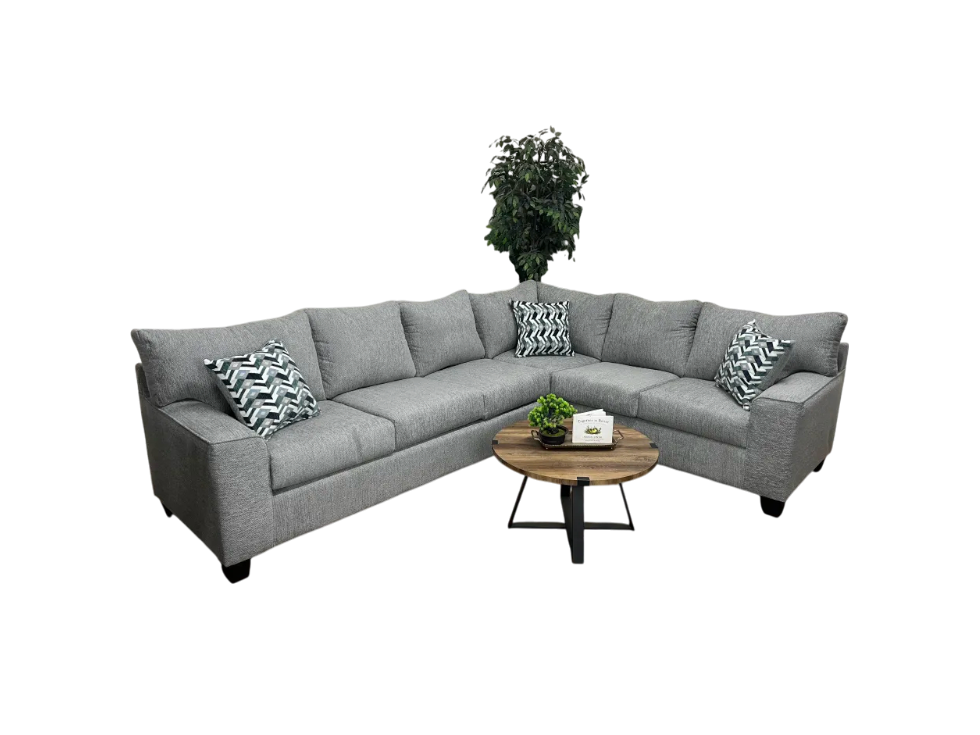 Monroe Charcoal Gray L-Shape Sectional Sofa