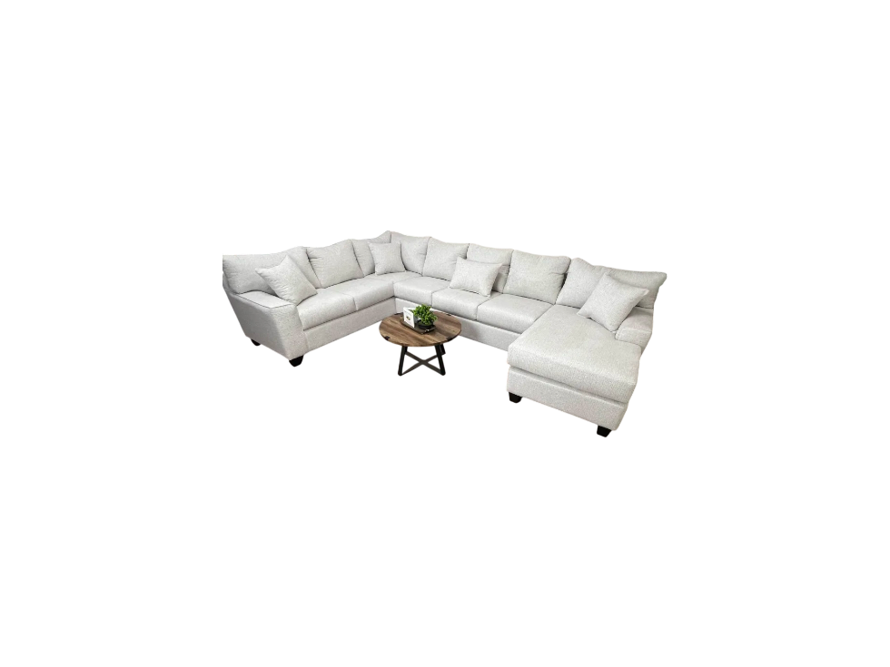 Haven White 3-Piece U-Shape Sectional Sofa