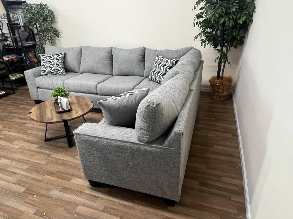Monroe Charcoal Gray L-Shape Sectional Sofa