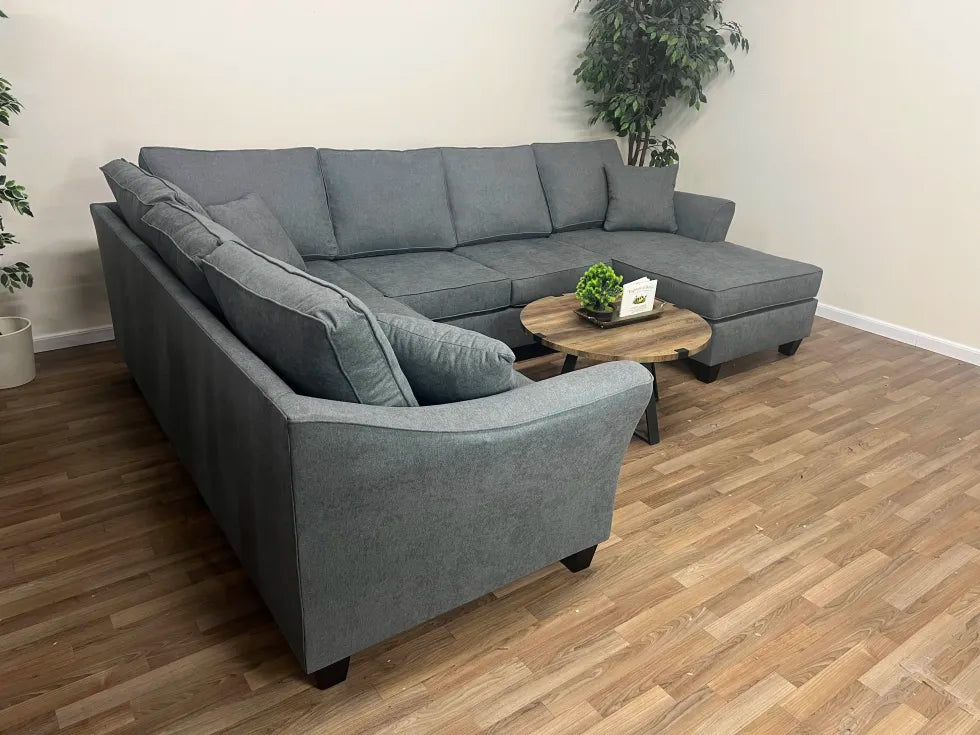 Brixton Dark Gray 3-Piece Modern U-Shape Sectional Sofa