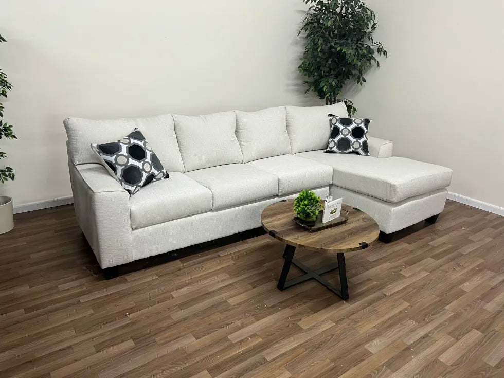 Lexington 2-Piece White Sectional Sofa with Chaise