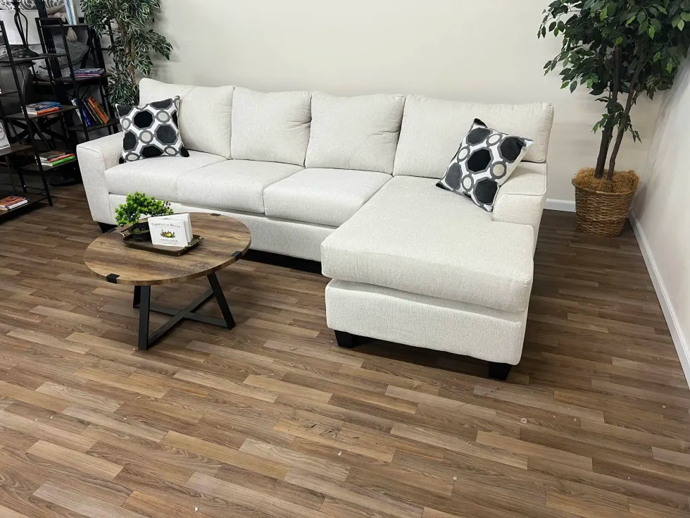 Lexington 2-Piece White Sectional Sofa with Chaise