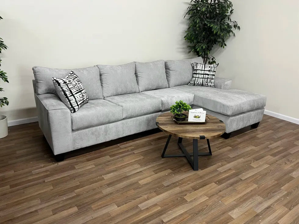 Lexington 2-Piece Light Gray Sectional Sofa with Chaise