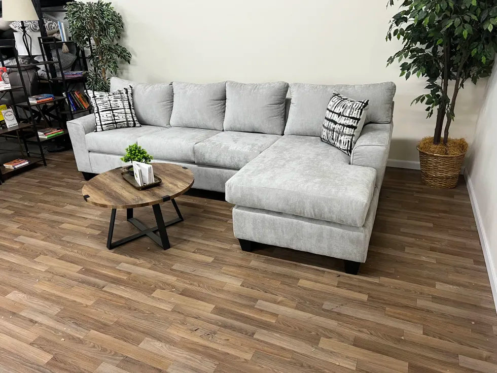 Lexington 2-Piece Light Gray Sectional Sofa with Chaise