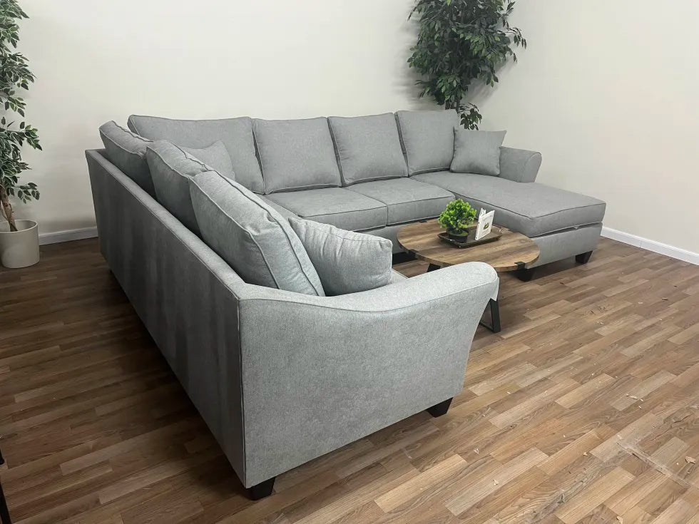 Brixton Light Gray 3-Piece Modern U-Shape Sectional Sofa