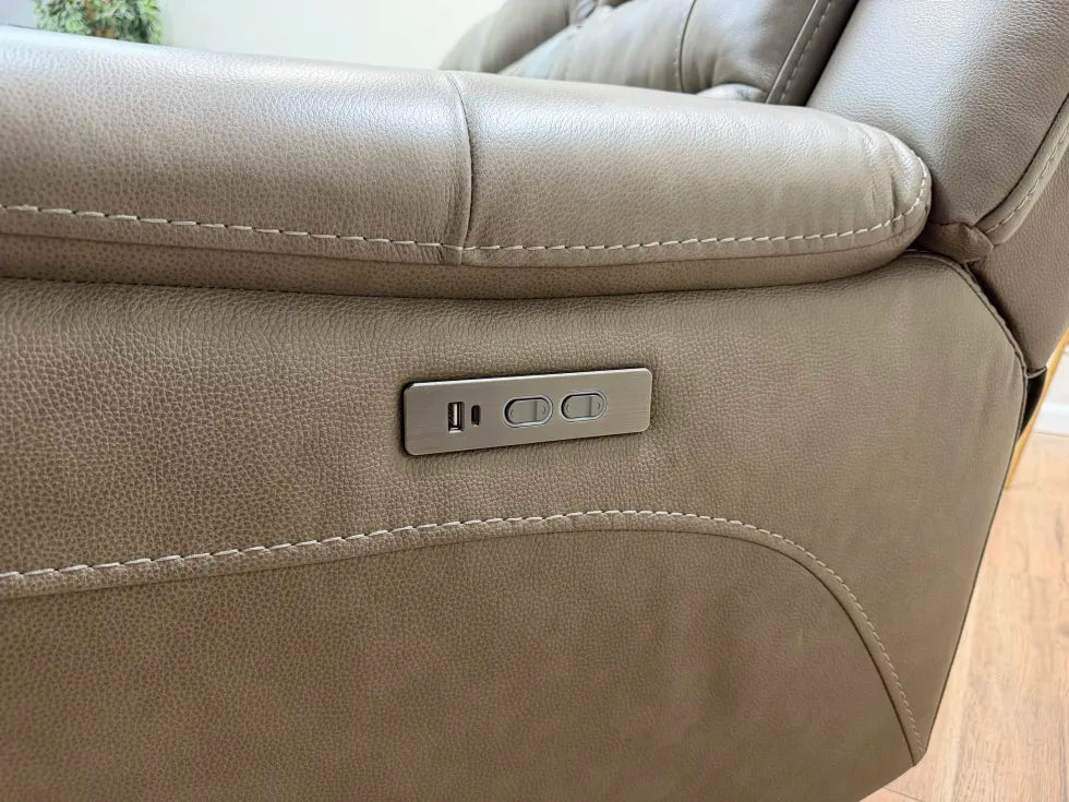 Mason Leather Power Reclining Sofa with Power Headrests