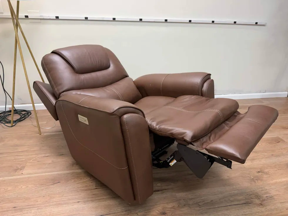 Weslin Leather Zero Gravity Power Recliner with Power Headrest