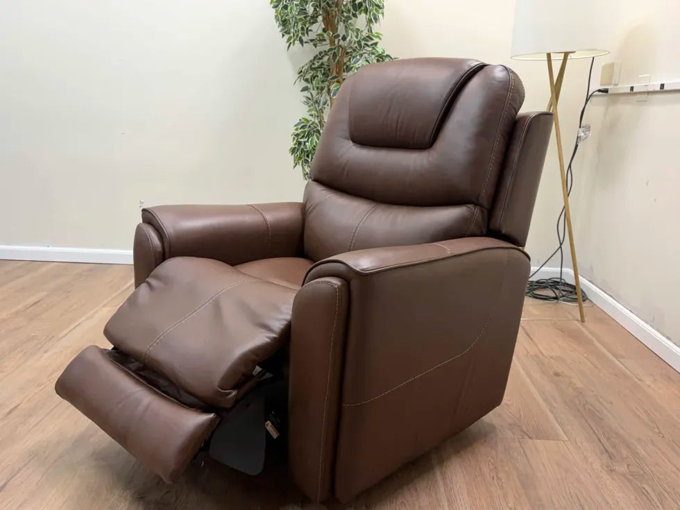 Weslin Leather Zero Gravity Power Recliner with Power Headrest