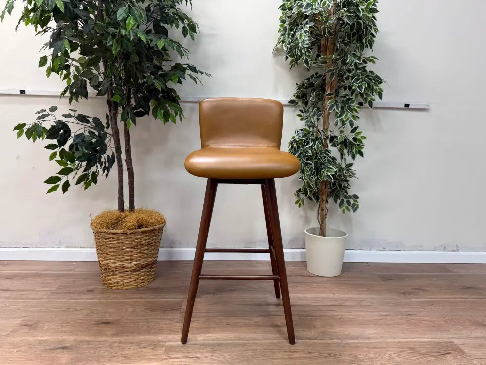 Article Leather Swivel Bar Stool