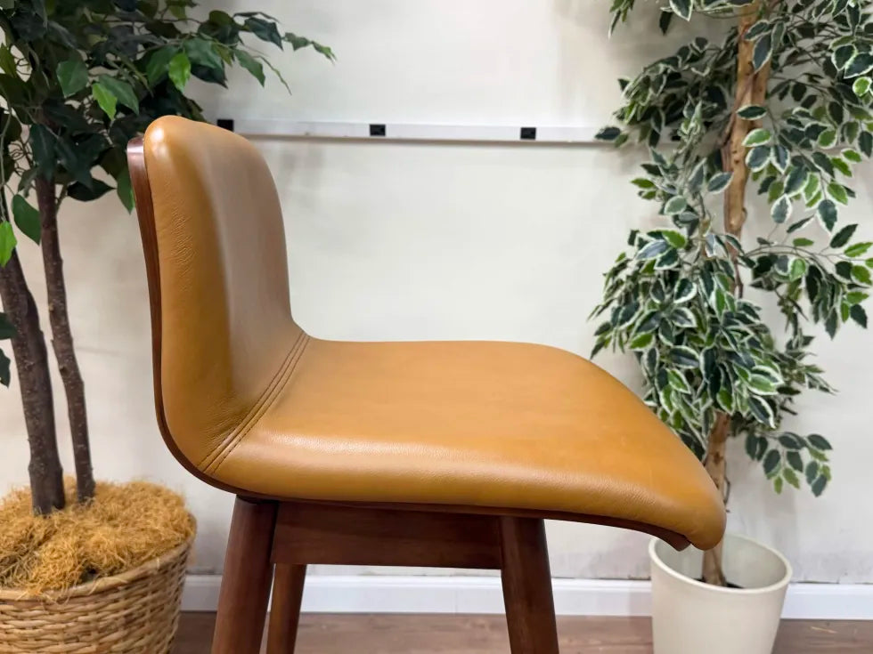 Article Leather Swivel Bar Stool