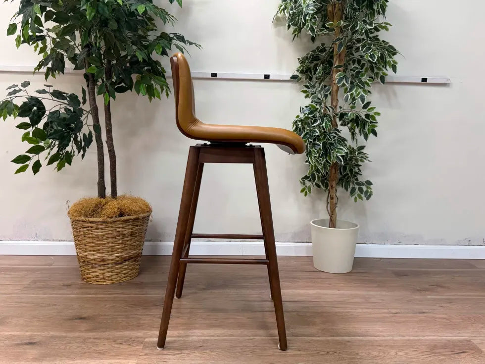 Article Leather Swivel Bar Stool