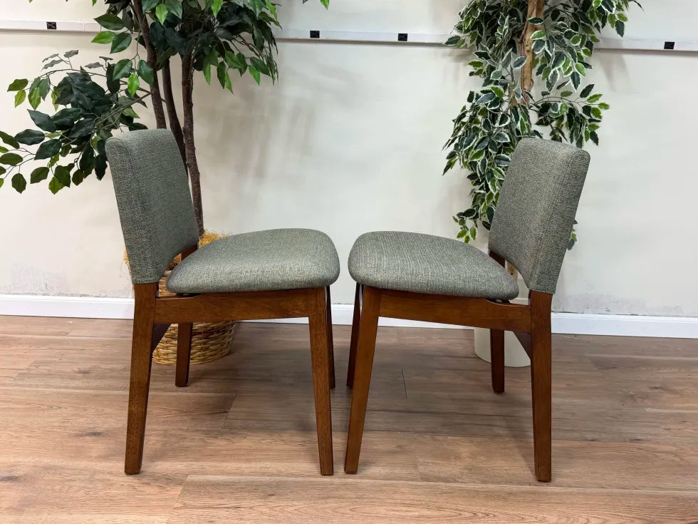 Nosh Dining Chair - Walnut and Hemlock Green