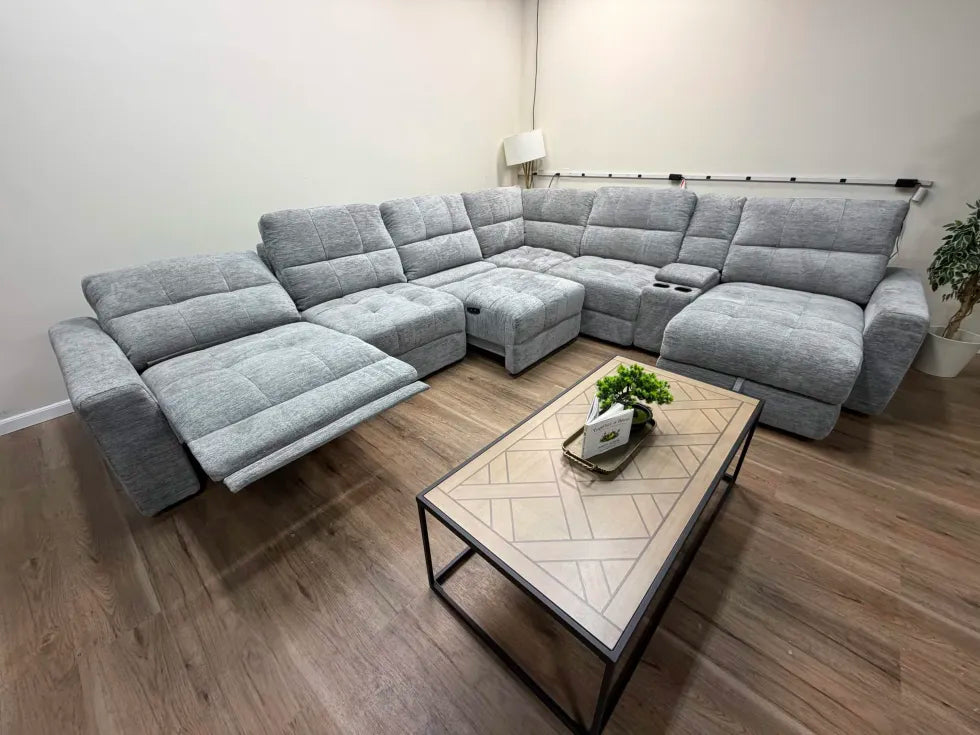 Emma Fabric Power Reclining Sectional