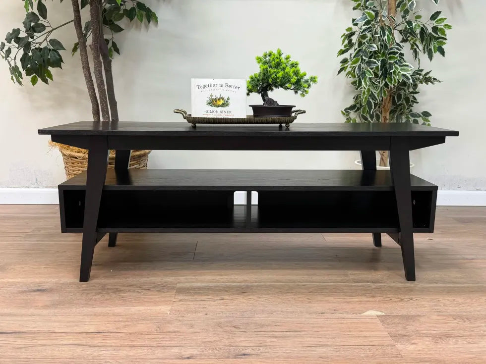 47" Japandi Solid Wood TV Stand
