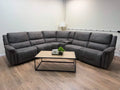 Carlin Fabric Power Reclining Sectional Couch