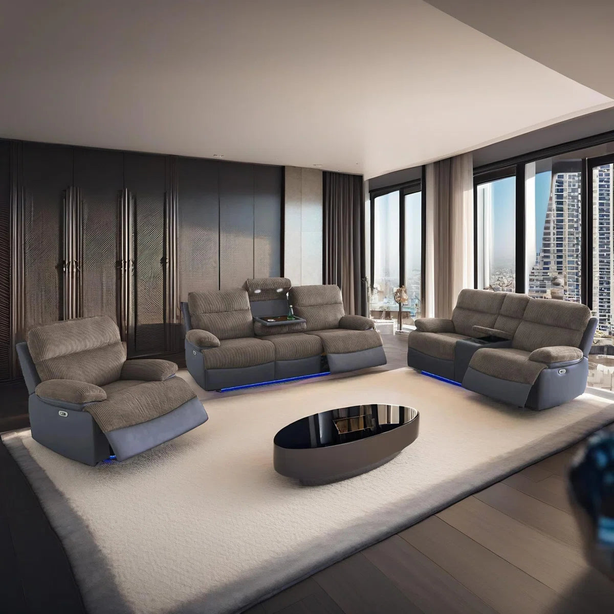 Oslo Power Reclining Sofa Set