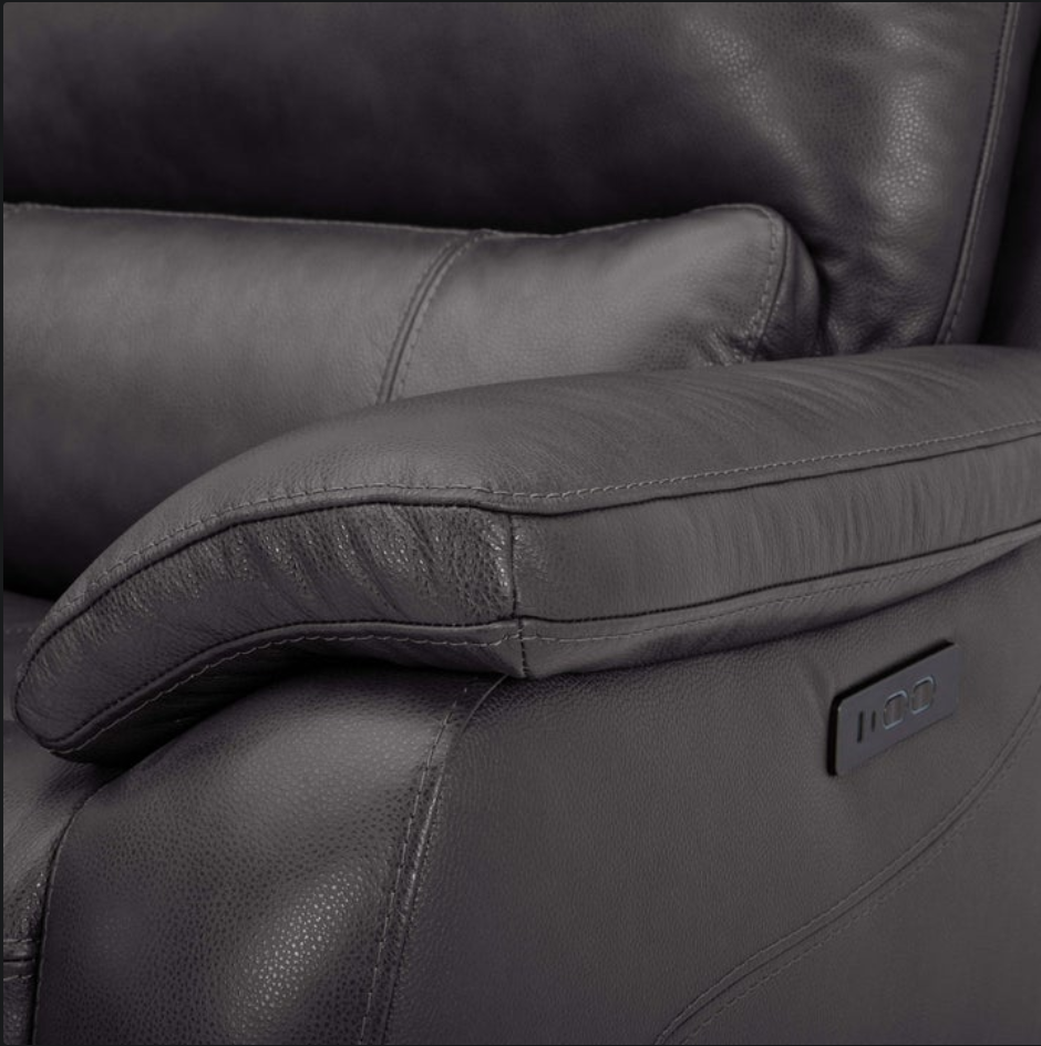 Wylder Leather Power Reclining Sectional with Power Headrests