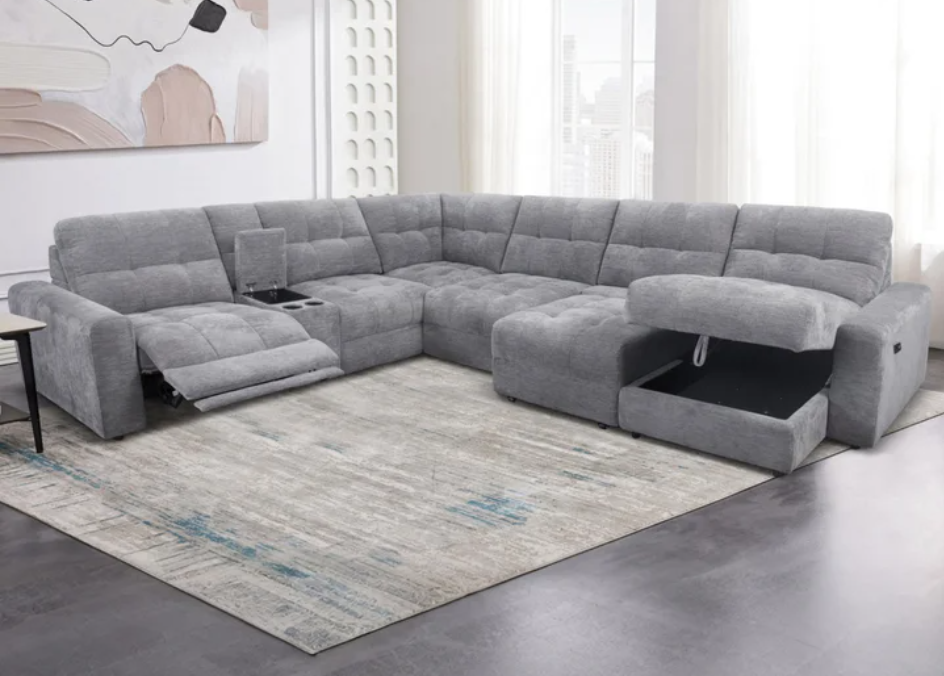 Emma Fabric Power Reclining Sectional