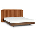 Rolph King Velvet Headboard - Plush Pacific Rust