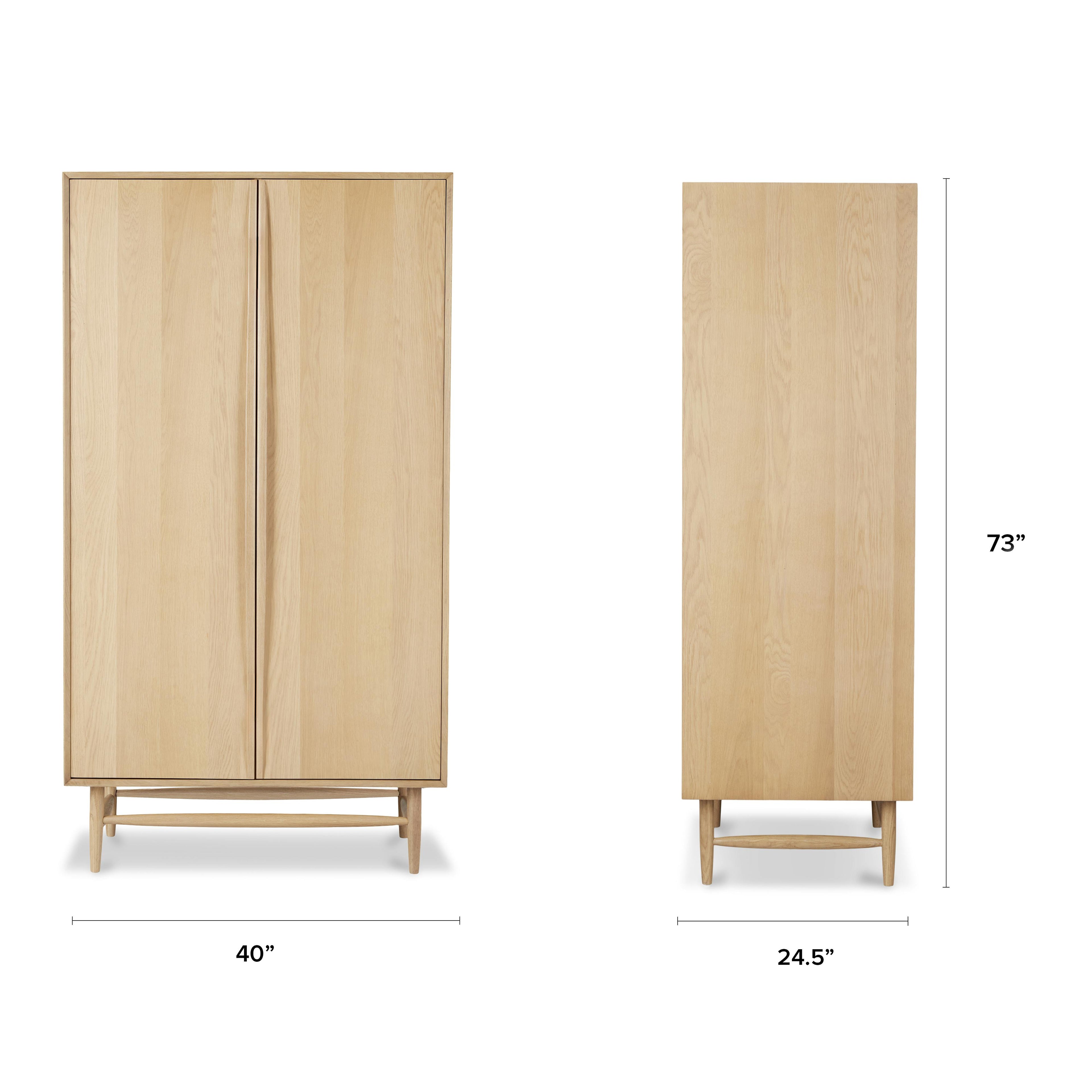 Lenia Armoire - White Oak