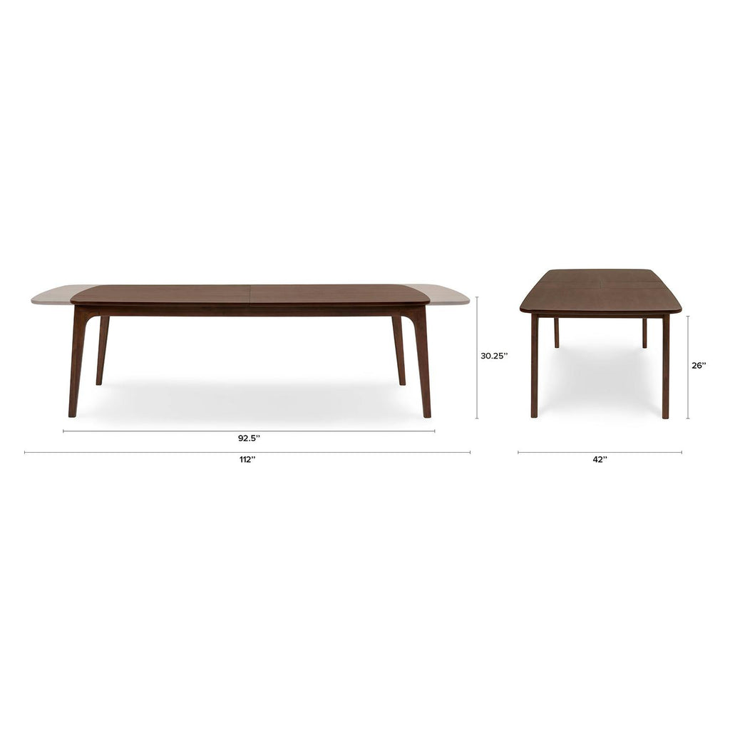 Plumas 92.5" - 112" Extendable Dining Table - Walnut