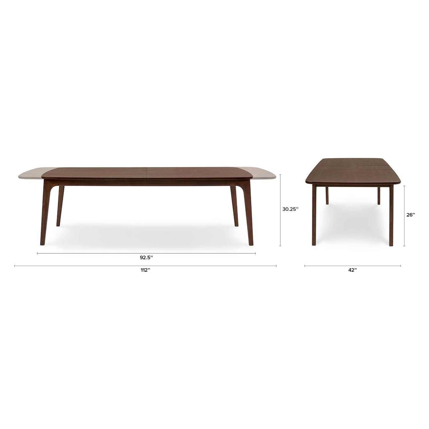 Plumas 92.5" - 112" Extendable Dining Table - Walnut