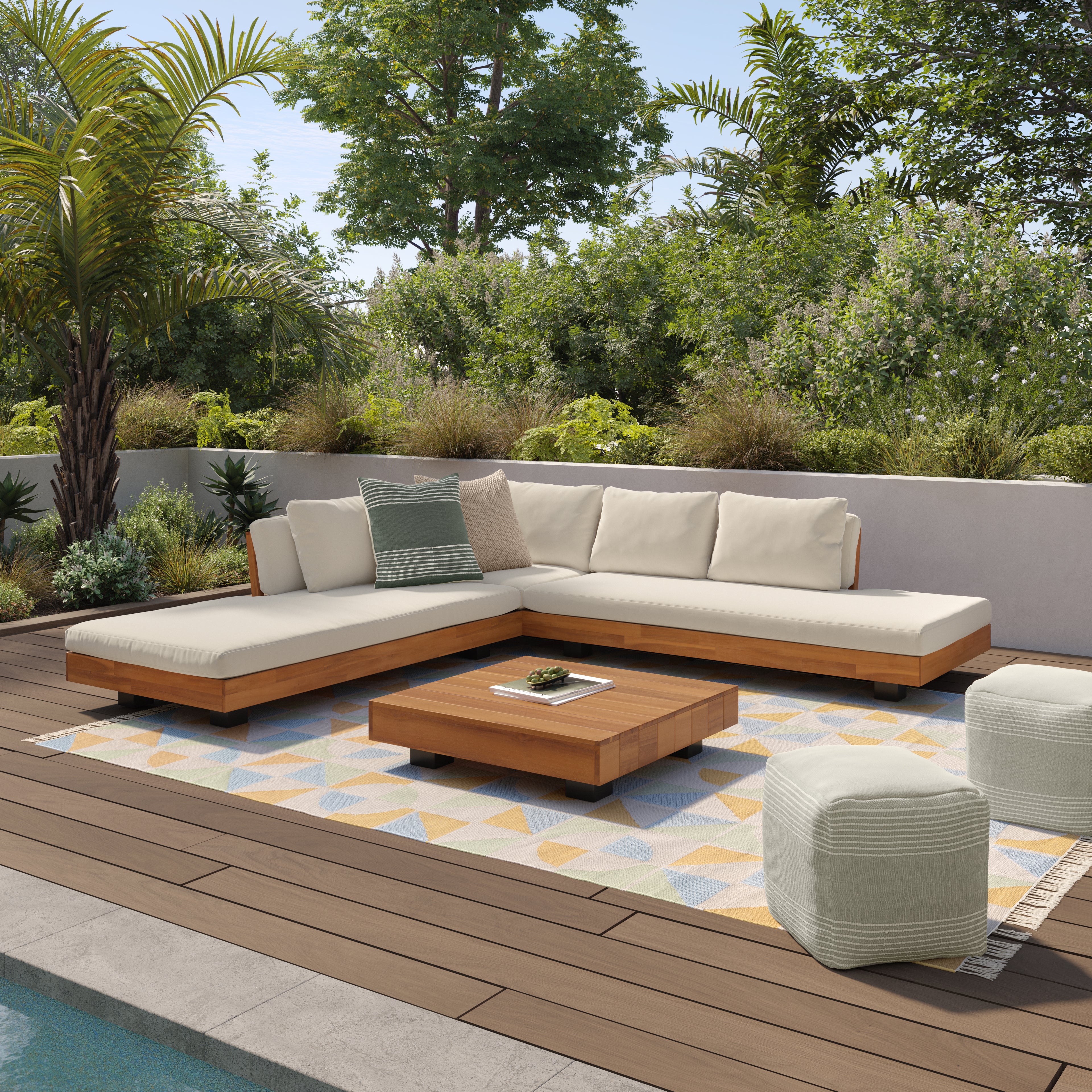 Article Lubek Outdoor Low Corner Sectional Set