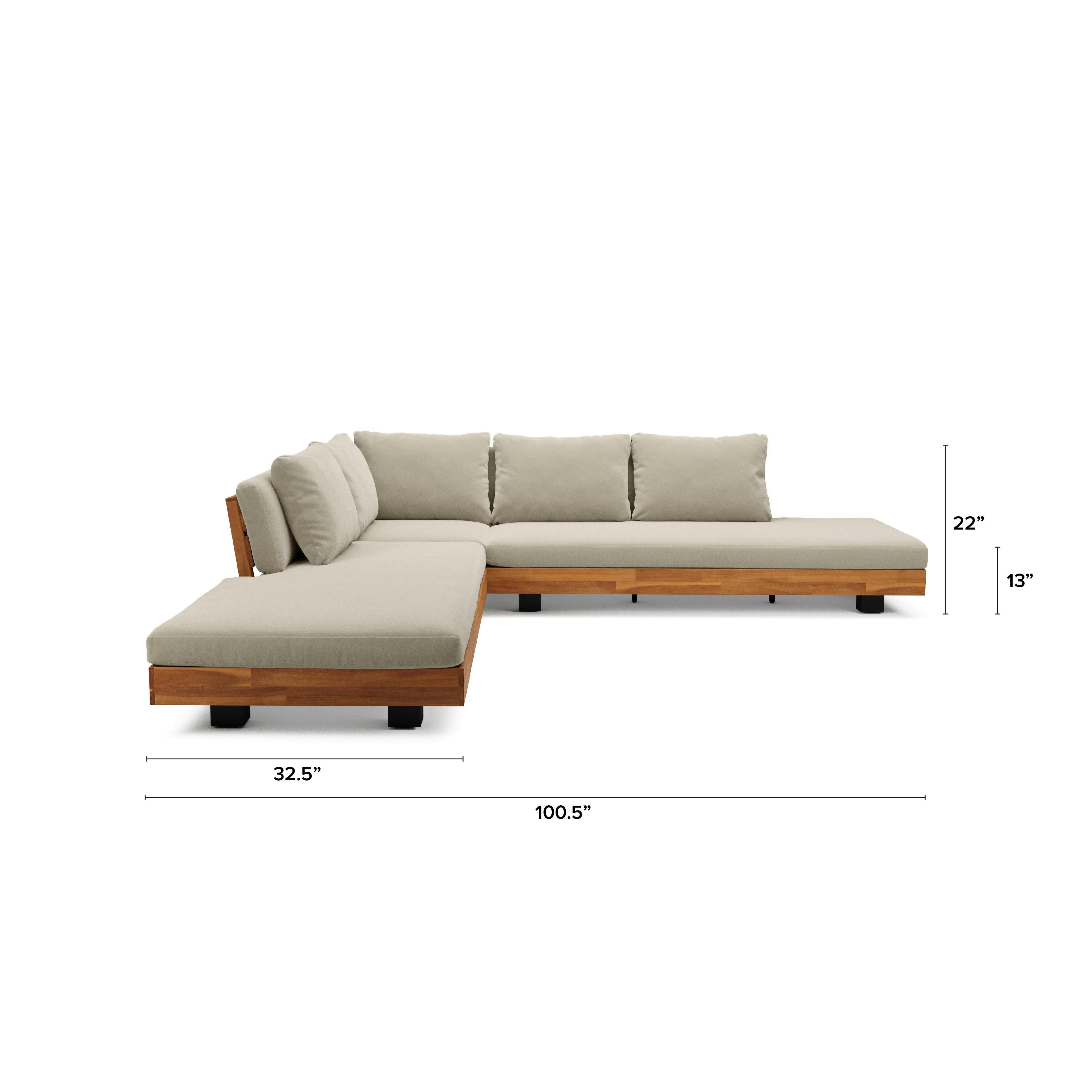 Article Lubek Outdoor Low Corner Sectional Set