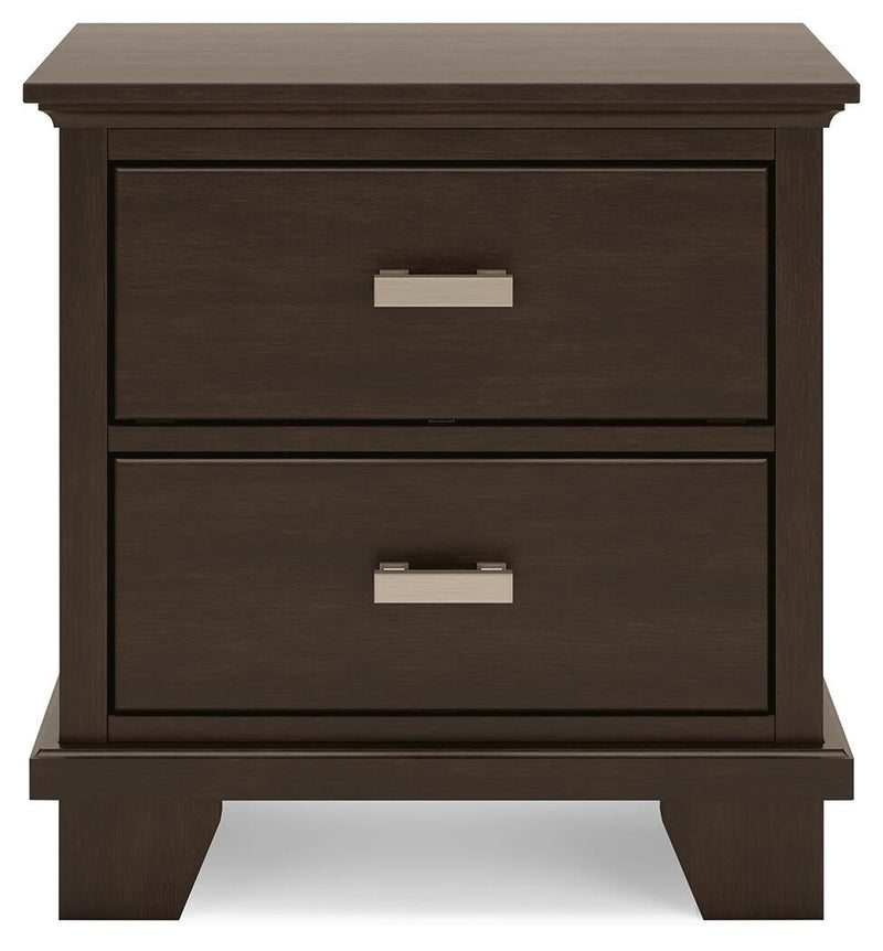 Covetown King Panel Bed with Mirrored Dresser and Nightstand