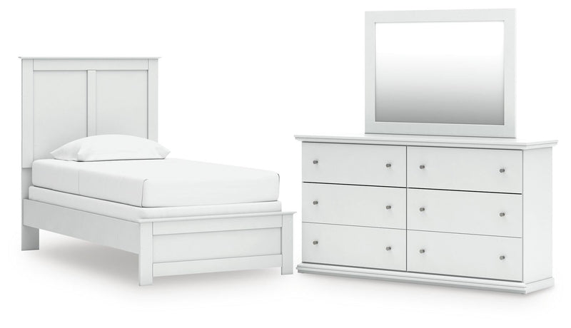 Bostwick Shoals Twin Panel Bed, Dresser and Mirror