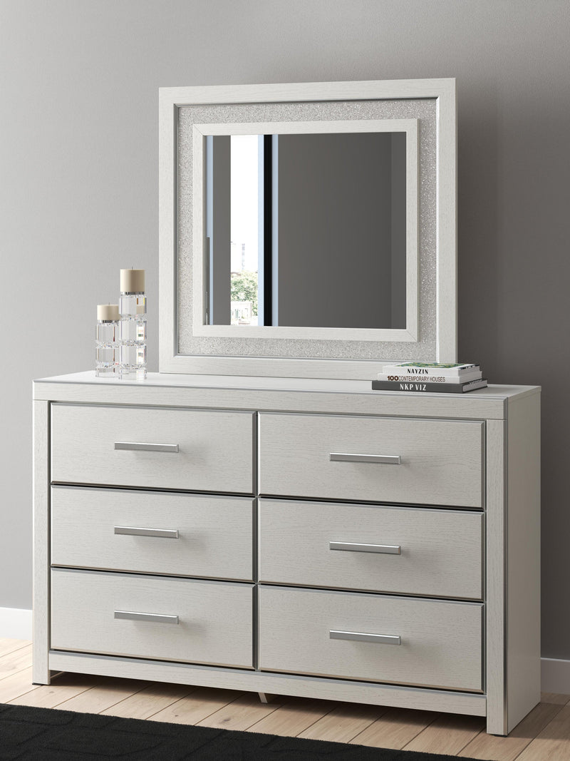 Birmonton Queen Upholstered Panel Bed, Dresser, Mirror and Nightstand