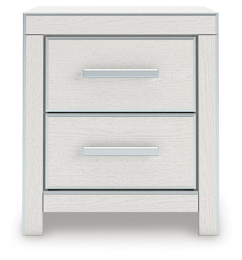 Birmonton Queen Upholstered Panel Platform Bed, Dresser, Mirror and Nightstand