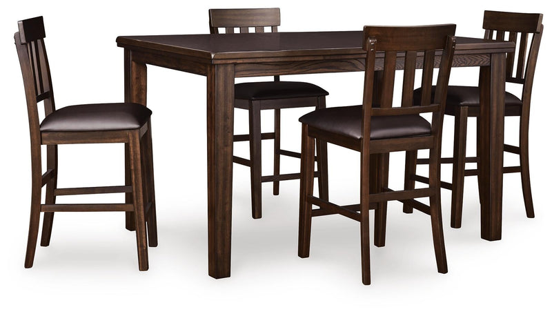 Haddigan Counter Height Dining Table and 4 Barstools