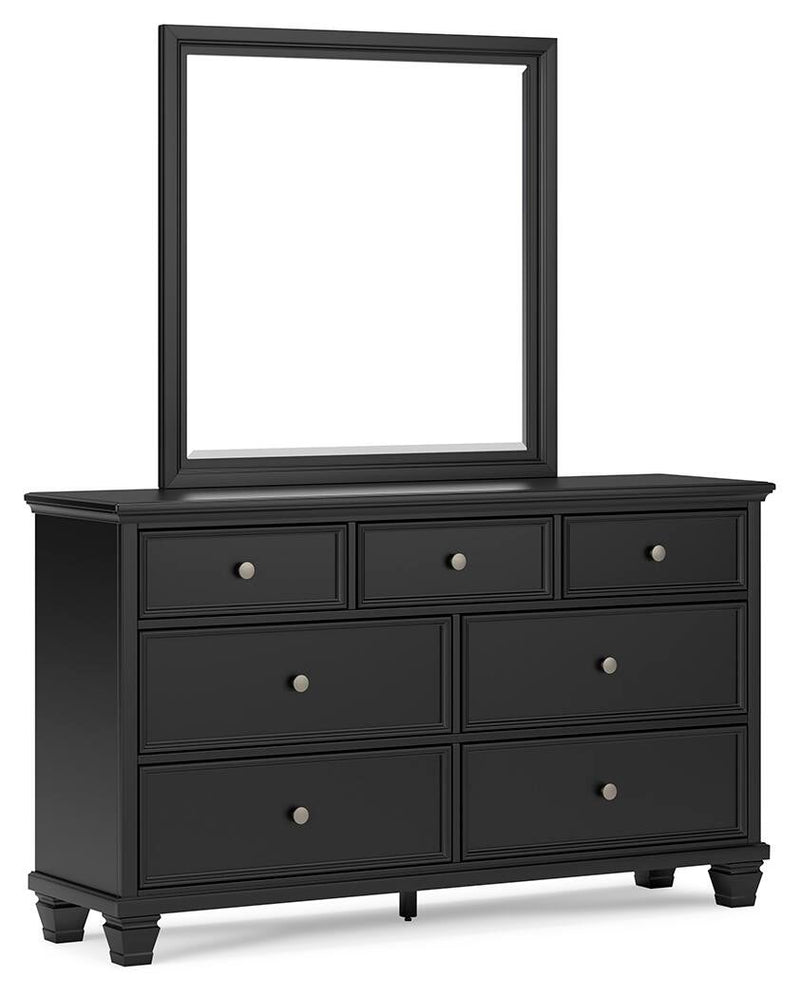 Lanolee Full Panel Storage Bed, Dresser, Mirror and Nightstand