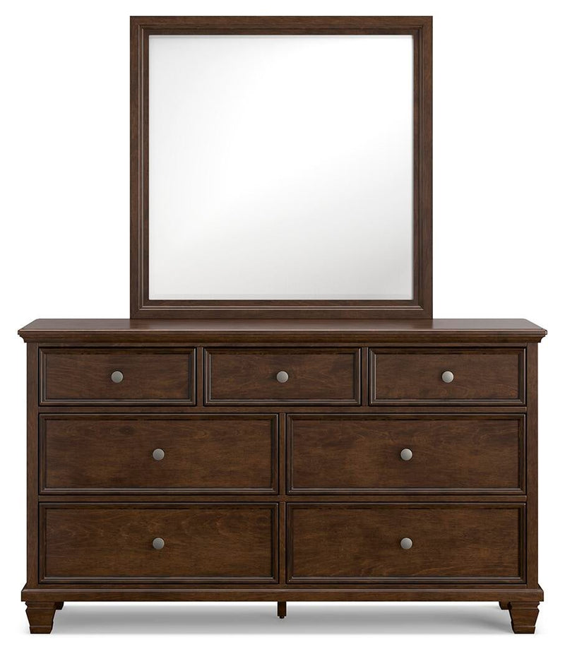 Danabrin Twin Panel Storage Bed, Dresser and Mirror