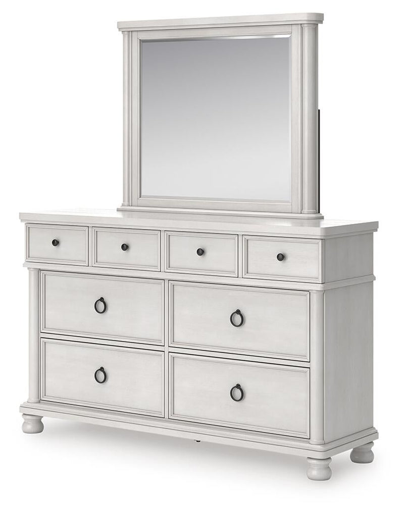 Chadworth California King Poster Bed, Dresser, Mirror and Nightstand