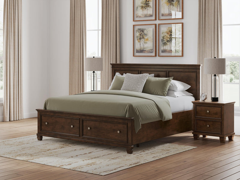 Danabrin King Panel Storage Bed, Dresser and Mirror