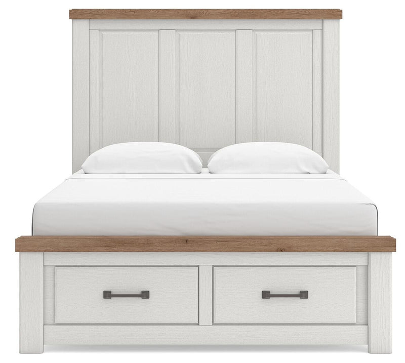 Savonport Queen Panel Storage Bed. Dresser, Mirror and Nightstand