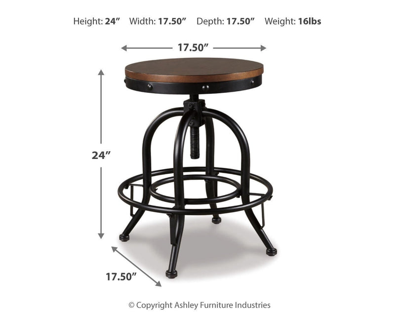 Valebeck Swivel Barstool (2/CN)