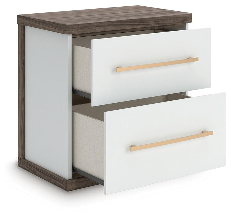 Kendanport Two Drawer Night Stand